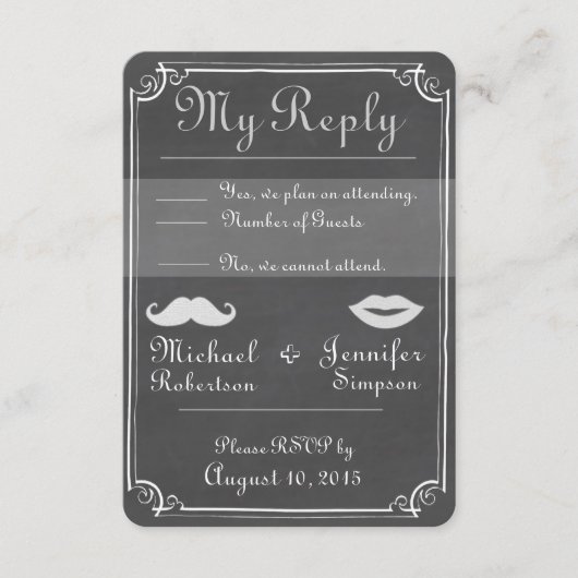 UAWG altmodisch RSVP Karte (Vorderseite)