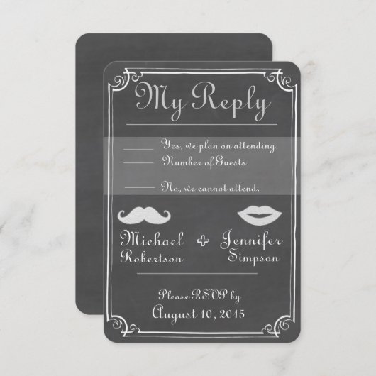 UAWG altmodisch RSVP Karte (Vorne/Hinten)