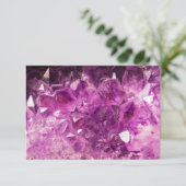UAWG Amethyst Gemstone Image Shiny und Funkelnd RSVP Karte (Stehend Vorderseite)