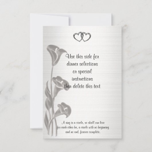 UAWG-Antwort-Kartenlilie RSVP Karte (Rückseite)