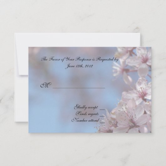 UAWG, Antwortkarte, Blume der hübschen Frühlingski RSVP Karte (Vorderseite)