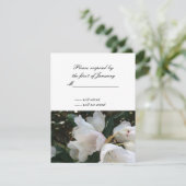UAwg-Antwortkarte der weißen Blume RSVP Karte (Stehend Vorderseite)