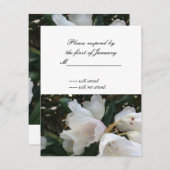 UAwg-Antwortkarte der weißen Blume RSVP Karte (Vorne/Hinten)