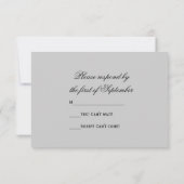 UAwg-Antwortkarte für Hochzeitssender RSVP Karte (Rückseite)