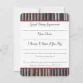 UAWG / Antwortkarte für Vintages Buchpaket RSVP Karte (Rückseite)