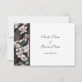 UAWG, Antwortkarte, Pflaume-Blume RSVP Karte (Rückseite)