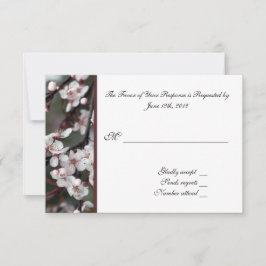 UAWG, Antwortkarte, Pflaume-Blume RSVP Karte