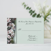 UAWG, Antwortkarte, Pflaume-Blume RSVP Karte (Stehend Vorderseite)