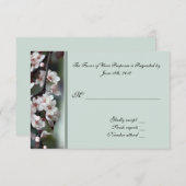 UAWG, Antwortkarte, Pflaume-Blume RSVP Karte (Vorne/Hinten)