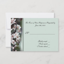UAWG, Antwortkarte, Pflaume-Blume RSVP Karte