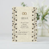UAWG-Antwortkarte Zierstreifen RSVP Karte (Stehend Vorderseite)