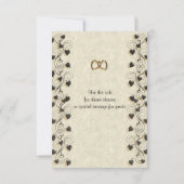 UAWG-Antwortkarte Zierstreifen RSVP Karte (Rückseite)