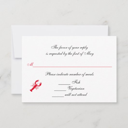 uAwg-/Antwortkarten "Deep Sea" RSVP Karte (Vorderseite)