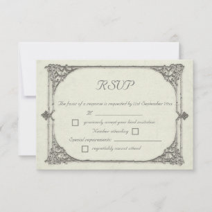 UAWG-Antwortkarten für Vintage/antike Rahmen RSVP Karte