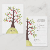 UAWG Apple Tree Watercolor Natur Hochzeitskarten Begleitkarte (Vorne/Hinten)