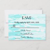 UAWG Aqua Green Pool Wasser Abstrakter Hintergrund RSVP Karte (Rückseite)