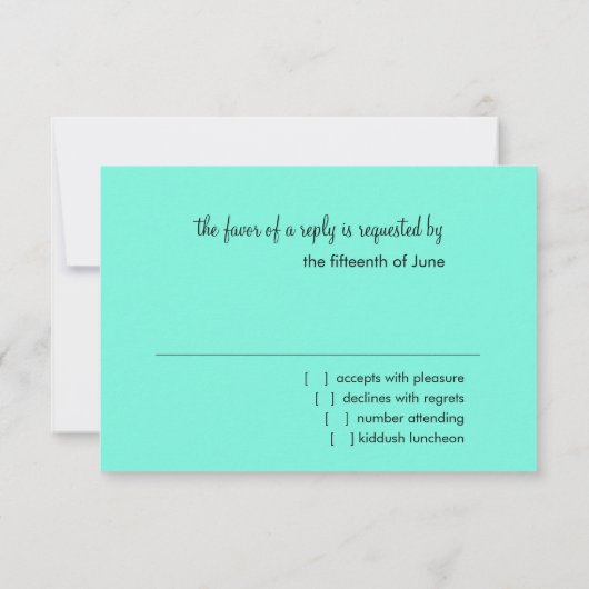 UAWG Aqua und Blue Star von David RSVP Karte (Rückseite)