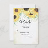 UAWG Aquarellgelbe Sonnenblumen RSVP Karte (Vorderseite)