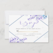 UAWG | Aquarelllavender - Dusty Blue Florals Einladung (Vorderseite)