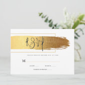 UAwg aus Gold, Pinselstrich und Schwarz Menükarte (Stehend Vorderseite)