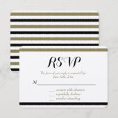 UAwg aus Gold und Schwarz RSVP Karte (Vorne/Hinten)