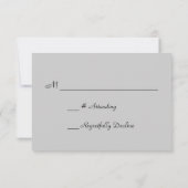 UAwg aus Schwarz und Rote Rose RSVP Karte (Rückseite)