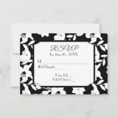 UAwg aus Schwarz und Weiß RSVP Karte (Vorderseite)