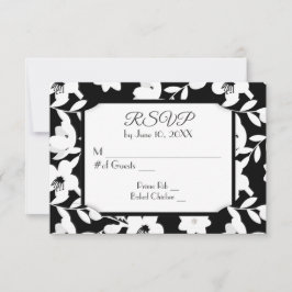 UAwg aus Schwarz und Weiß RSVP Karte
