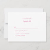 UAWG Baby Dusche Niedlich Girl Bear RSVP Karte (Rückseite)