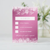 UAWG Baby Dusche Night Sparkle Pink RSVP Karte (Stehend Vorderseite)