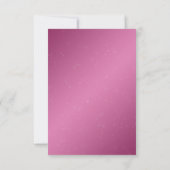 UAWG Baby Dusche Night Sparkle Pink RSVP Karte (Rückseite)