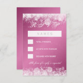 UAWG Baby Dusche Night Sparkle Pink RSVP Karte (Vorne/Hinten)