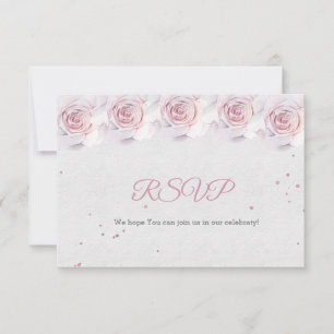 UAWG Baby Duschkarten Rosa RSVP Karte