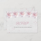 UAWG Baby Duschkarten Rosa RSVP Karte (Vorne/Hinten)