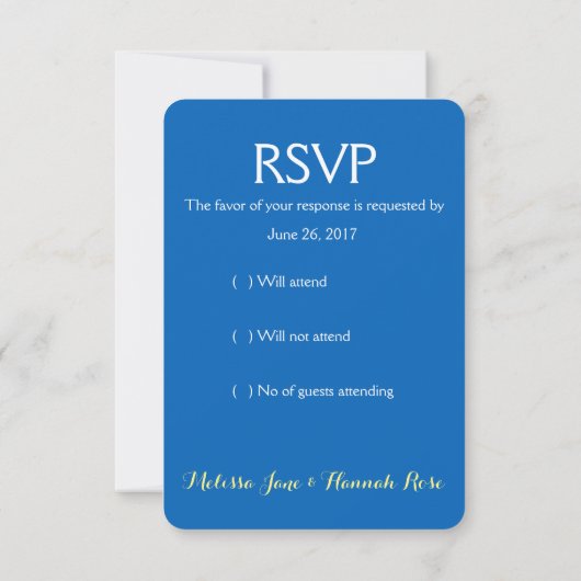 UAWG Bar Bat Mitzvah Antwortkarte RSVP Karte (Rückseite)