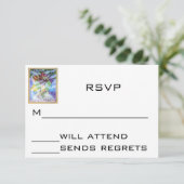 UAWG Bar Mitzvah oder Bat Mitzvah RSVP Karte (Stehend Vorderseite)