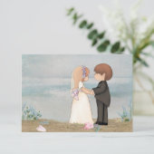 UAWG Beach Hochzeit RSVP Karte (Stehend Vorderseite)