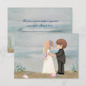 UAWG Beach Hochzeit RSVP Karte (Vorne/Hinten)