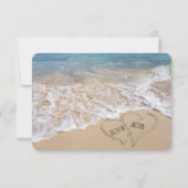 UAWG Beach Wedding Hearts Einladung (Vorderseite)