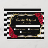 UAWG Birthday Party - Gold Black Card Einladung (Vorne/Hinten)