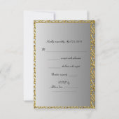 UAWG Birthday Party Gold Black Leopard RSVP Karte (Rückseite)