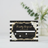 UAWG Birthday Party - Gold Schwarz-weiße Karte (Stehend Vorderseite)