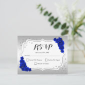 UAWG Birthday Party - Royal Blue Silver Card Einladung (Stehend Vorderseite)