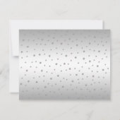 UAWG Birthday Party - Royal Blue Silver White Card Einladung (Rückseite)