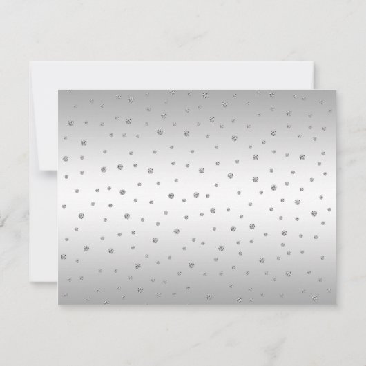 UAWG Birthday Party - Royal Blue Silver White Card Einladung (Rückseite)