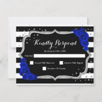UAWG Birthday Party - Silver Black Royal Blue Card