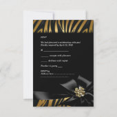 UAWG Birthday Party Zebra Leopard Gold Elegante 2 RSVP Karte (Rückseite)