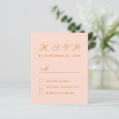 UAwg Blass Pink Script Einfache Antwortkarte (Stehend Vorderseite)