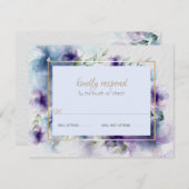 UAWG | Blauviolett Transluzente Blume Begleitkarte (Vorne/Hinten)