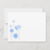 UAWG - Blue Daisy Wedding Response Card RSVP Karte (Rückseite)